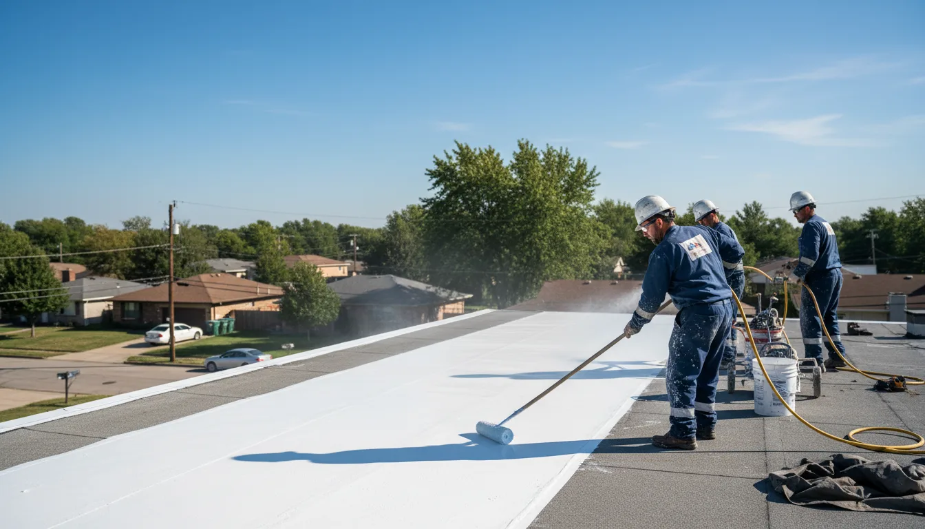 Commercial roof coating in Alba, TX near me